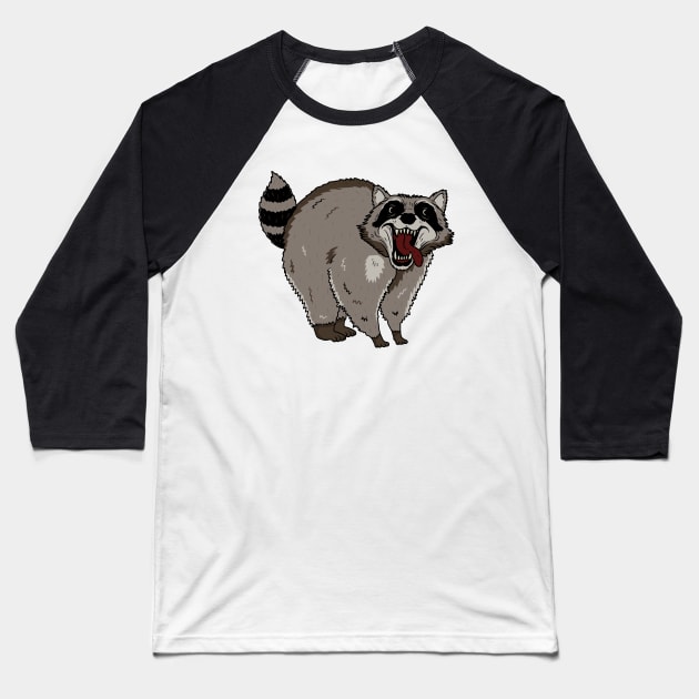 Raccoon Baseball T-Shirt by valentinahramov